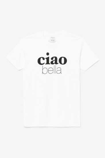 Fila Unisex Ciao Bella Tee 100 Blanche Fila France TYI-128365